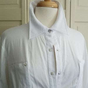 Jones NY white button down shirt 1X